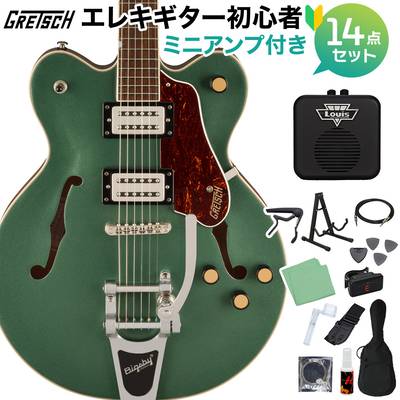 GRETSCH G2622T Streamliner Center Block Double-Cut with Bigsby Steel Olive  エレキギター初心者14点セット 【ミニアンプ付き】 グレッチ
