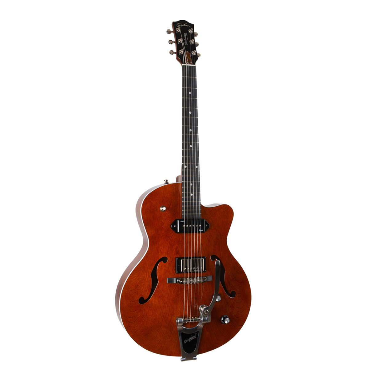 Godin 5th Ave Uptown Custom Havana Brown フルアコギター エレキ 