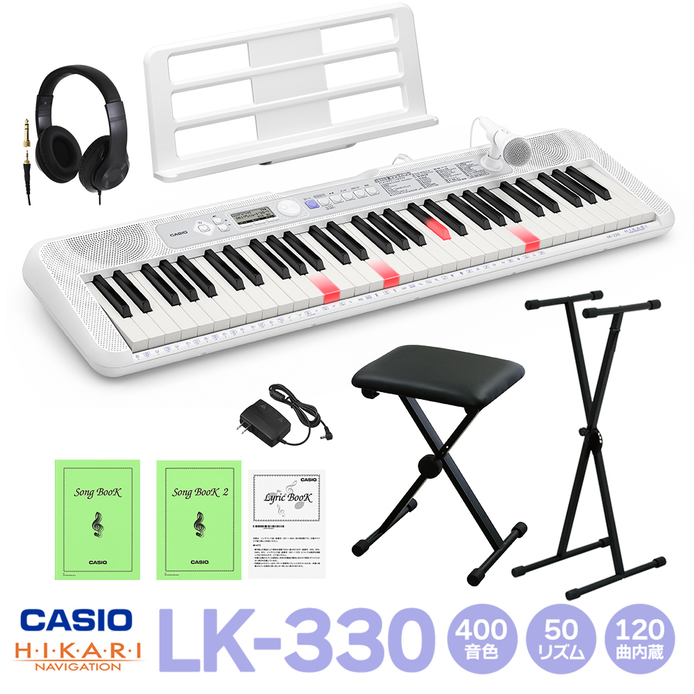 CASIO キーボード LK-113 光ナビゲーション 61鍵盤 電子ピアノ-