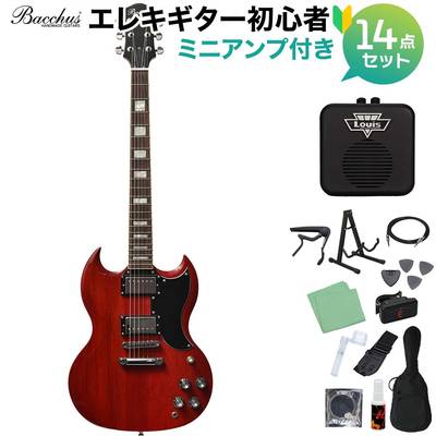 Bacchus MARQUIS-STD A-RED エレキギター初心者14点セット 【ミニアンプ付き】 グローバルシリーズ バッカス 