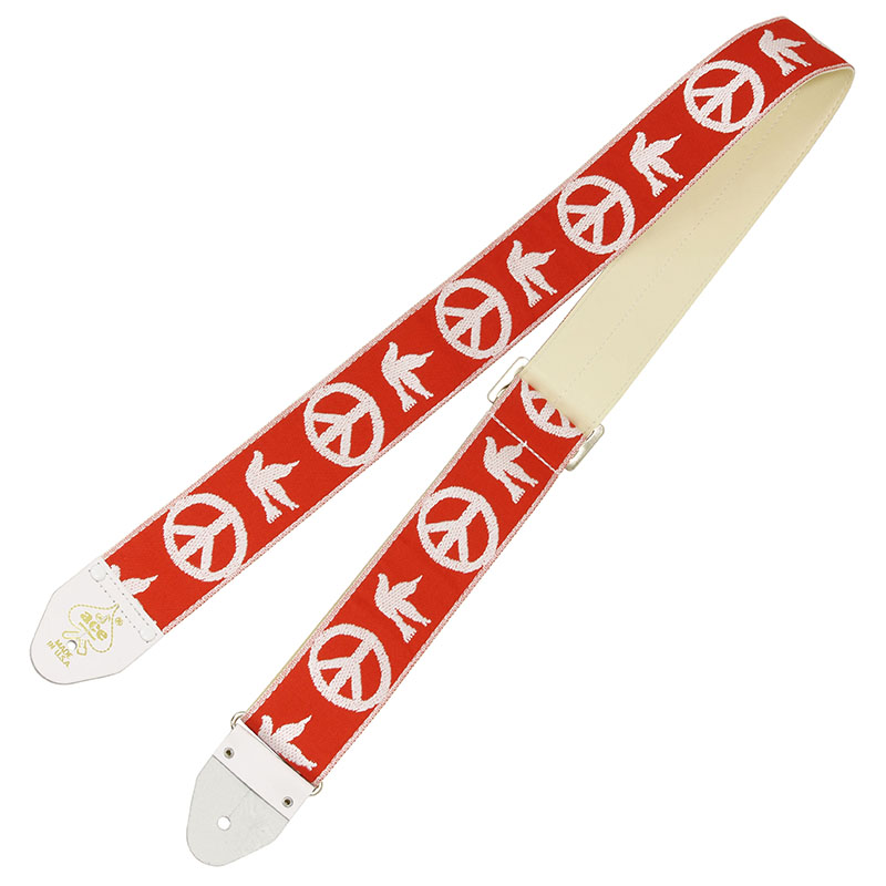 Ace Guitar STRAPS ACE-6 Red Peace Dove ギターストラップ