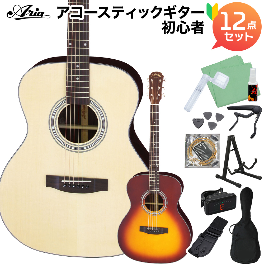 ARIA AF-205 アコースティックギター初心者12点セット トップ単板 ...