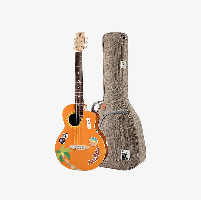 aNueNue MTK Palawan Sunrise トラベルギター ミニギター キッズギター デザインステッカー付き パワランサンライズ 太陽  オレンジ アヌエヌエ | 島村楽器オンラインストア