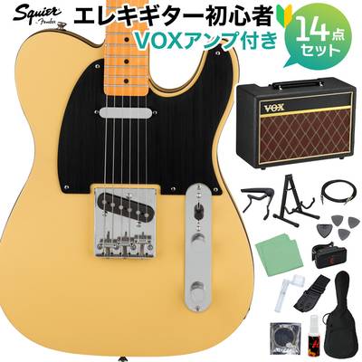 Squier by Fender 40th Anniversary Telecaster Vintage Edition Satin Vintage Blonde エレキギター 初心者14点セット【VOXアンプ付き】 テレキャスター スクワイヤー / スクワイア 【数量限定】