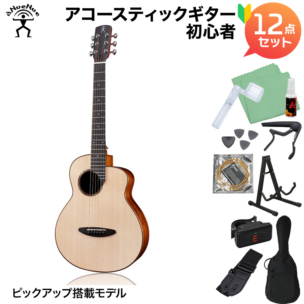 aNueNue アヌエヌエ M52E アコースティックギター初心者12点セット エレアコギター Travel トラベルシリーズ aNN-M52E