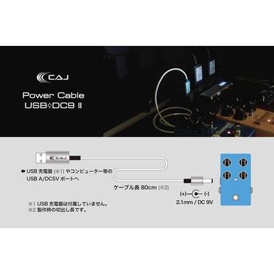 CAJ (Custom Audio Japan) Power Cable USB/DC9 II エフェクター用 USB - DCケーブル 9V  センターマイナス カスタムオーディオジャパン