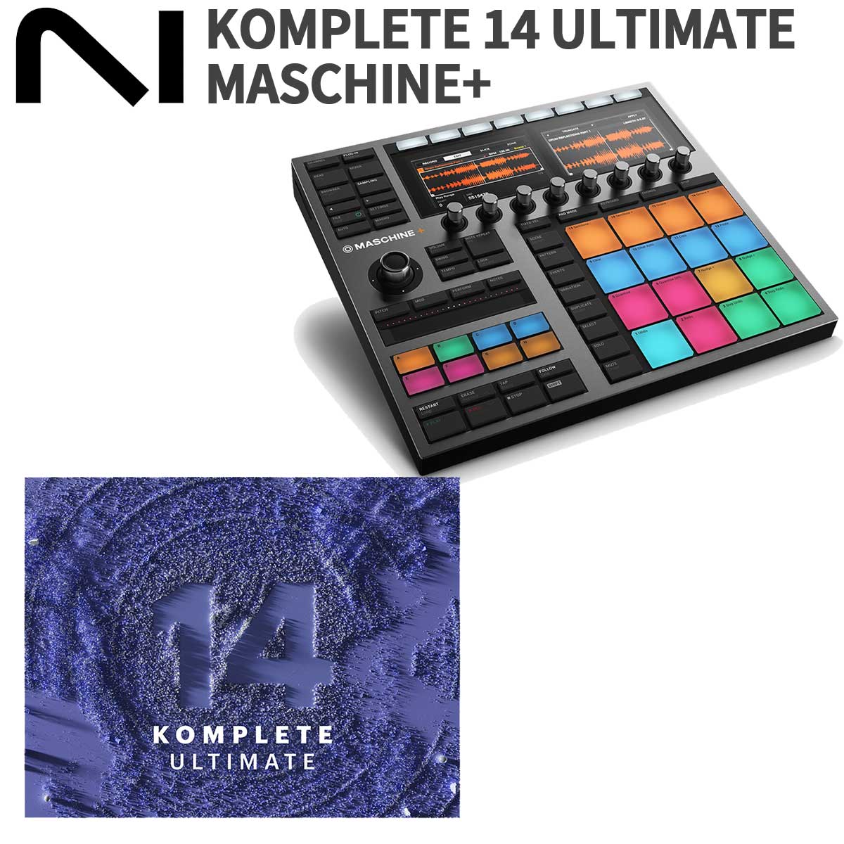 [数量限定特価]Native Instruments（NI) ネイティブインストゥルメンツ MASCHINE+(プラス) + KOMPLETE 14 ULTIMATE 期間限定セット MIDI