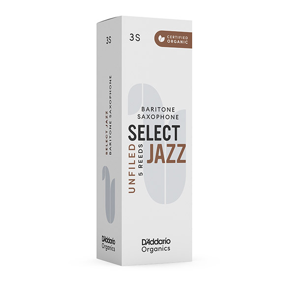 DAddario Woodwinds ダダリオ Organic SELECT Jazz リード バリトンサックス用 硬さ:3S セレクトジャズ