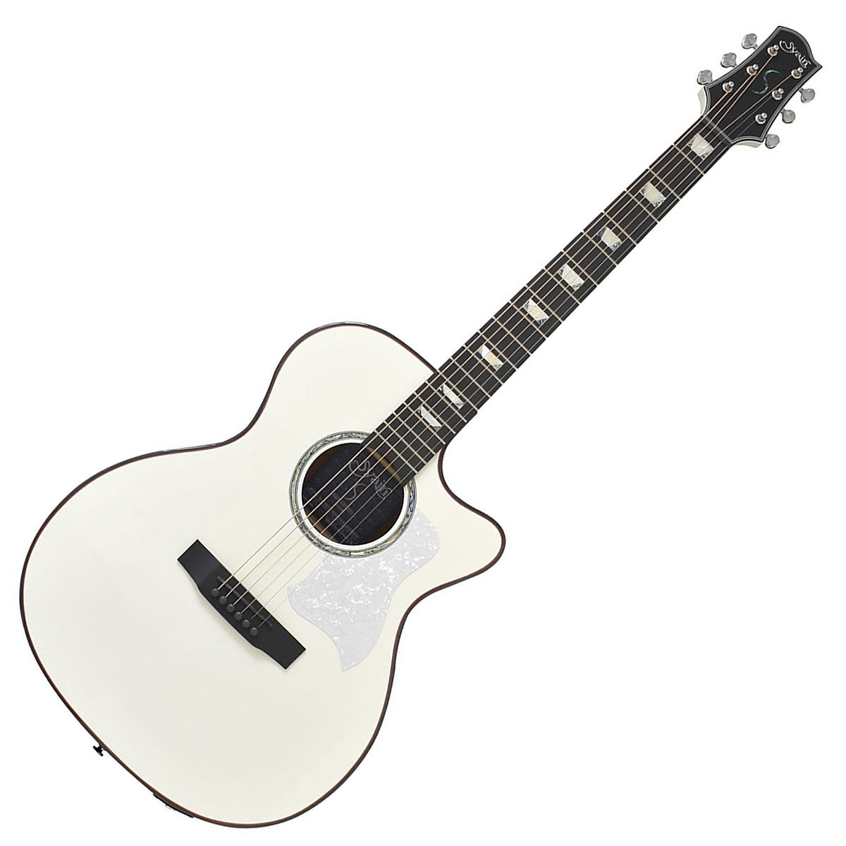 S.Yairi YATK-1400EC SW (snow WHITE) エレアコギター スノーホワイト Advancedシリーズ