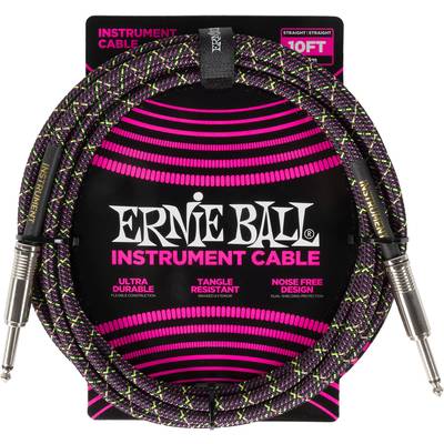 ERNiE BALL P06427 10ft Purple Python シールド S/S 約3.05ｍ アーニーボール Braided Instrument Cable