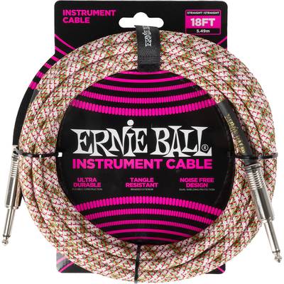 ERNiE BALL P06430 18ft Emerald Argyle シールド S/S 約5.49m アーニーボール Braided Instrument Cable