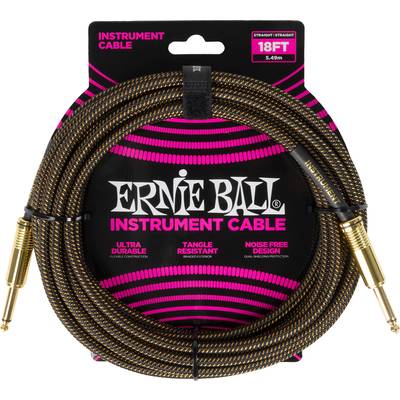 ERNiE BALL P06432 18ft Pay Dirt シールド S/S 約5.49m アーニーボール Braided Instrument Cable