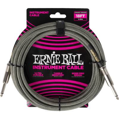 ERNiE BALL P06433 18ft Silver Fox シールドシールド S/S 約5.49m アーニーボール Braided Instrument Cable