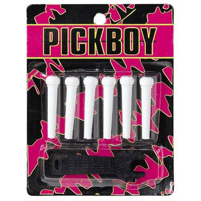 PICKBOY BP-50/W ホワイト ブリッジピン ホワイト ピンプライ付 【ピックボーイ】