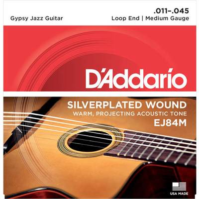 D'Addario EJ84M ジプシージャズギター 11-45 ミディアム ループエンド ダダリオ マカフェリスタイルギター弦