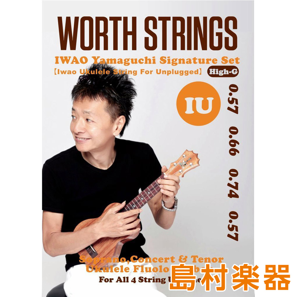 WORTH IU Clear ウクレレ弦 ソプラノ~テナーサイズ アンプラグド HighG IWAO Standard セット ワース 