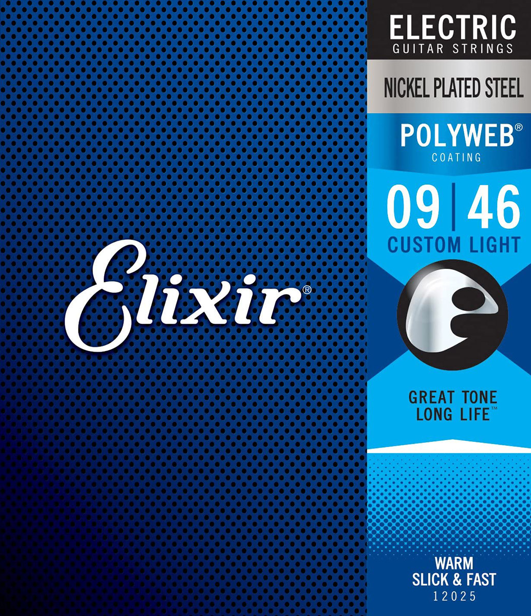 Elixir POLYWEB 09-46 カスタムライト #12025 エリクサー エレキギター弦