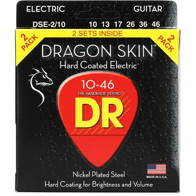 DR DRAGON SKIN DSE-2/10 2PACK Light 010-046 エレキギター コーティング弦【２セットパック】 