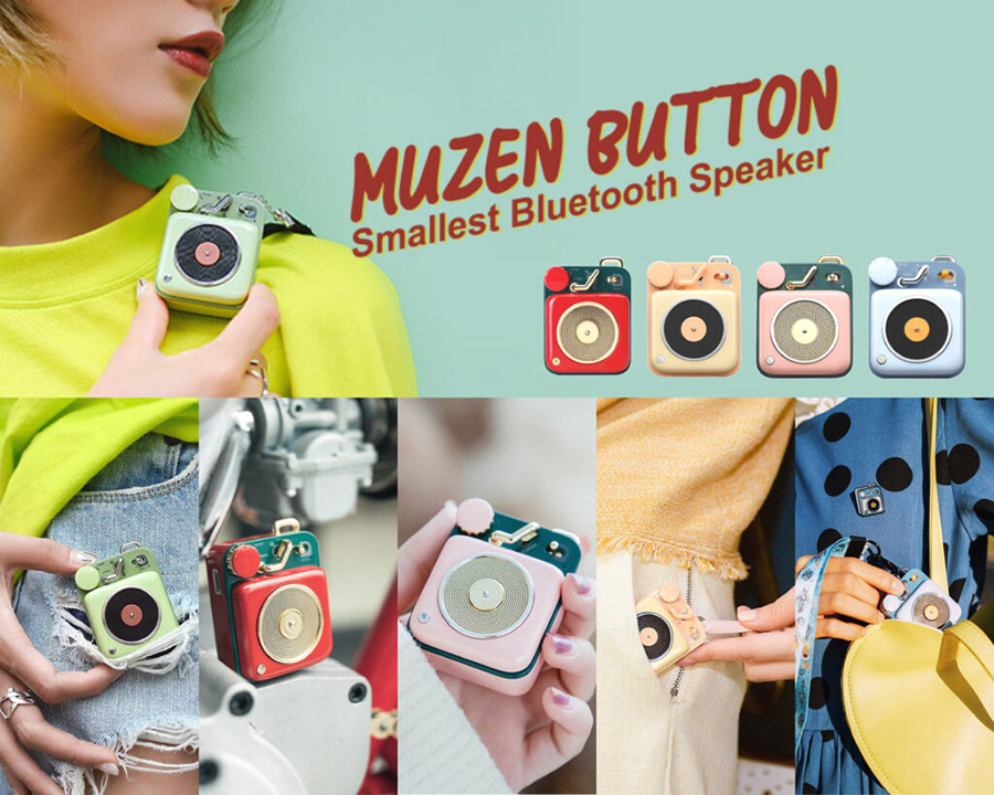 MUZEN Button (sky blue) Bluetoothスピーカー ポータブルスピーカー 