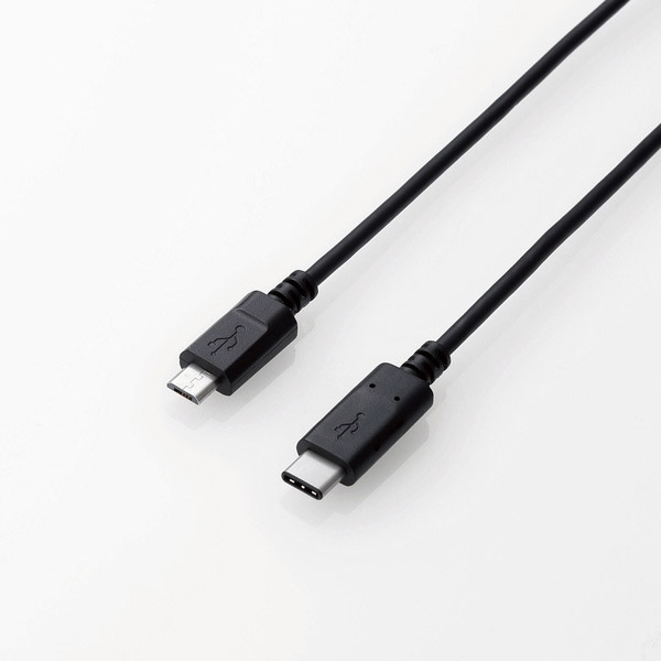 ELECOM U2C-CMB10NBK USB2.0ケーブル C-microBタイプ 3A出力 1.0m