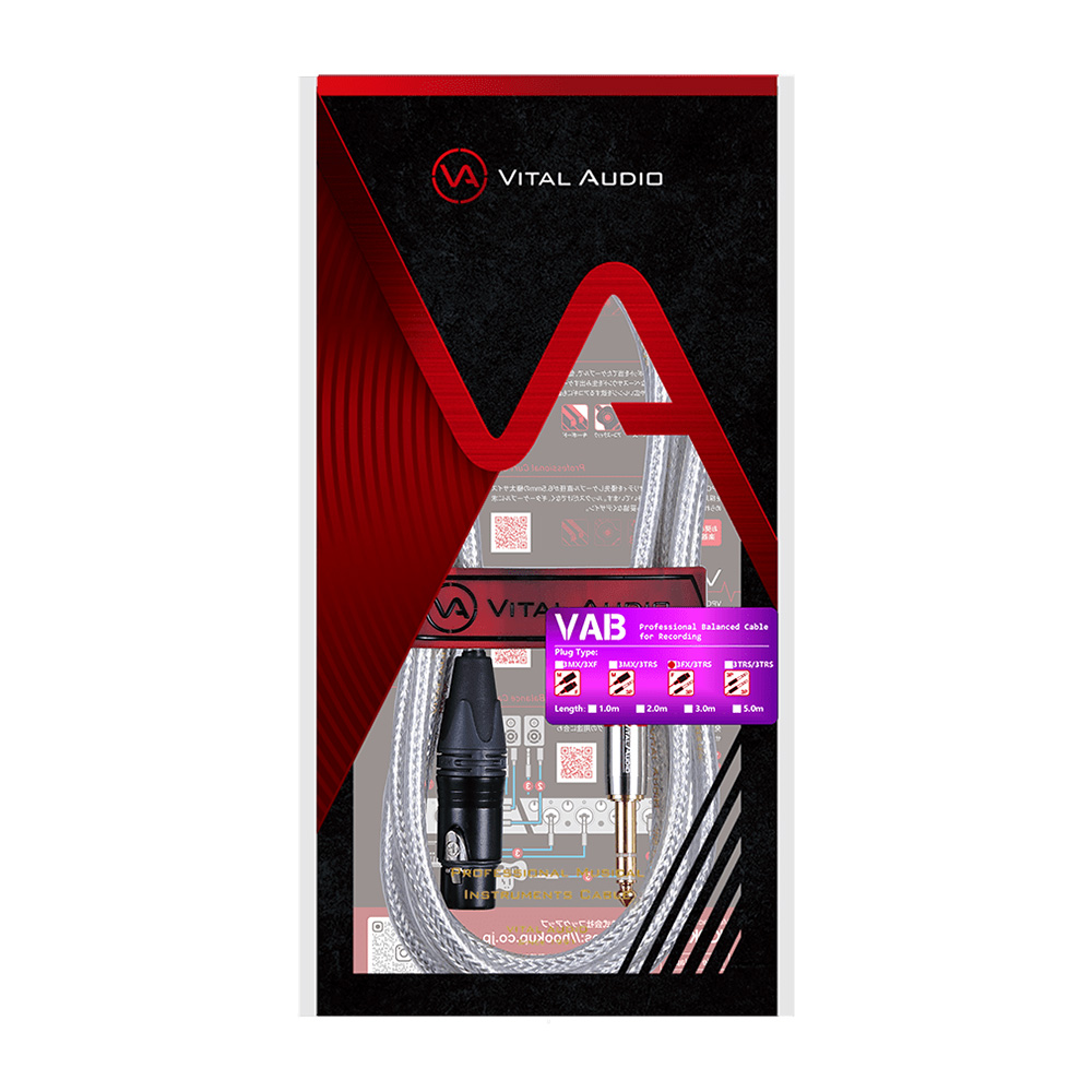 高級品 VITAL AUDIO VAB-2.0m 3FX 3P TRS バランスケーブル