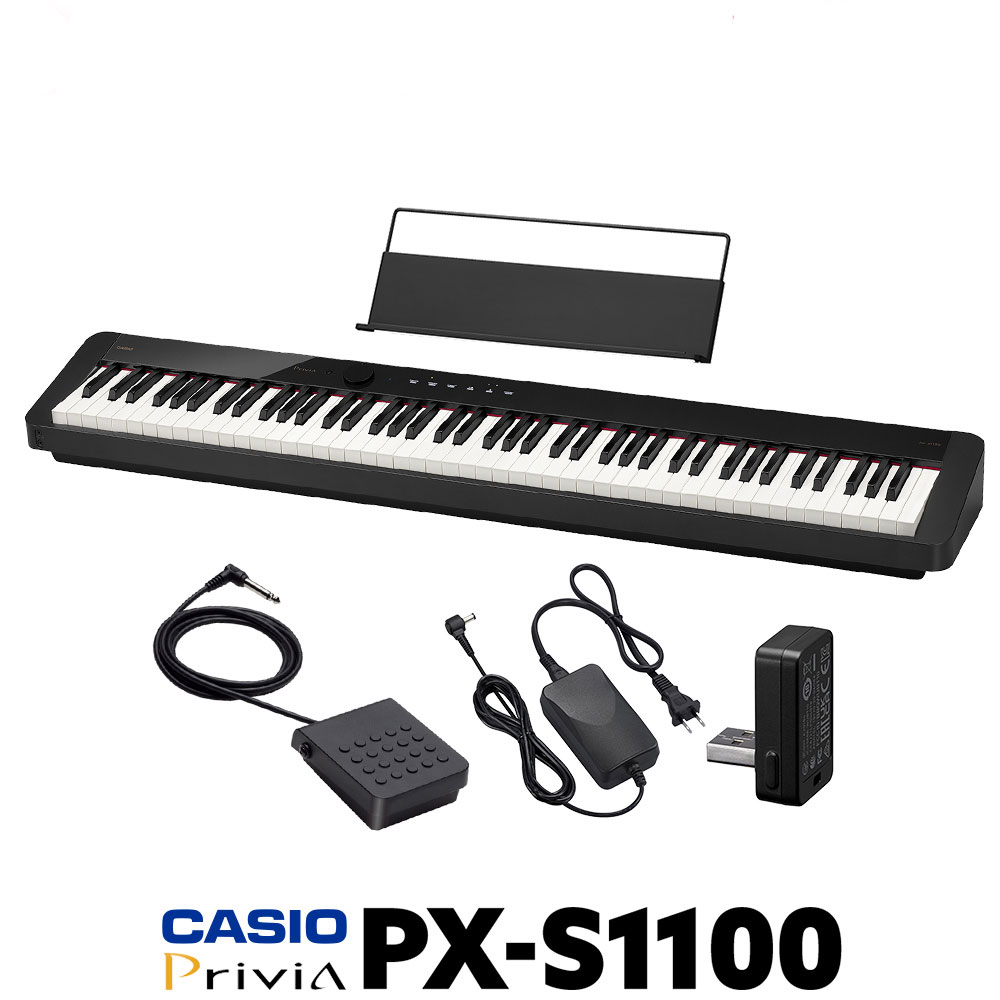 CASIO PX-S1100 ブラック 黒 88鍵 卓上電子ピアノ 【カシオ Privia PX-S1100BK】【奈良店】