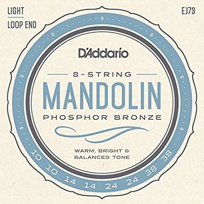 D'Addario EJ73 フォスファーブロンズ 10-38 ライト Mandolin 【ダダリオ フラットマンドリン弦】