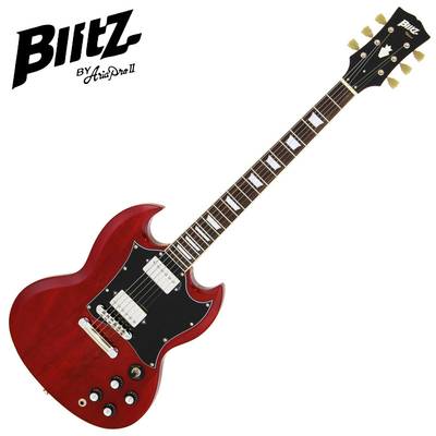 Blitz by AriaProII BSG-STD WR SGタイプ ワインレッド エレキギター 