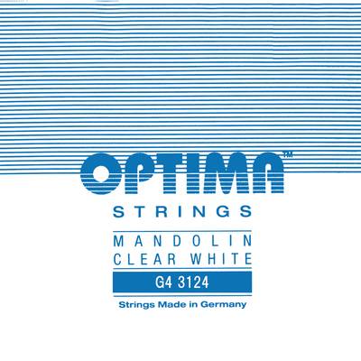 OPTIMA G4 No.3124 CLEAR WHITE 2本入り G 4弦 マンドリン弦 スペシャルポリッシュ 巻線細め オプティマ 