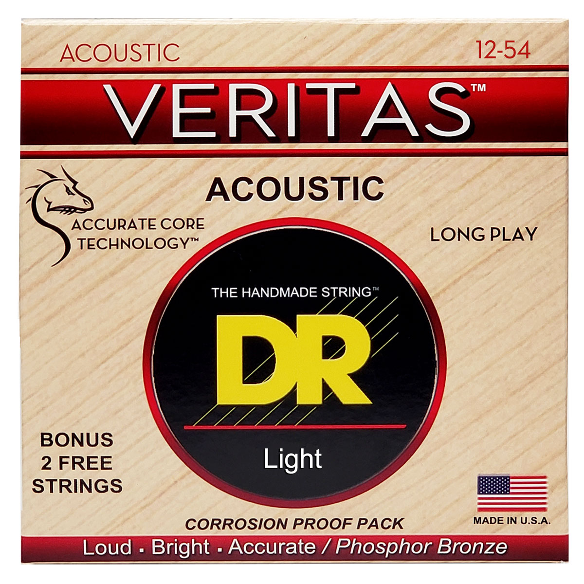 DR VERITAS VTA-12 Light 012‐054 アコースティックギター フォスファーブロンズ弦【ディーアール ヴェリタス】